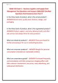 BUAD 332 Exam 2 &ndash; Business Logistics and Supply Chain &NewLine;Management Test Questions and Answers 2026&sol;2027 &lpar;Verified &NewLine;Questions And Answers&rpar;&vert;&vert;Sure Pass&excl;&excl;&excl; 