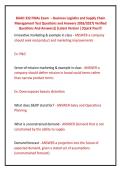 BUAD 332 FINAL Exam  &ndash; Business Logistics and Supply Chain &NewLine;Management Test Questions and Answers 2026&sol;2027&lpar; Verified &NewLine;Questions And Answers&rpar;&vert;&vert;Latest Version &vert;&vert;Quick Pass&excl;&excl;&excl; 