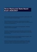 Exam Questions & Answers &vert; Texas Manicurist &vert; 2026&sol;2027