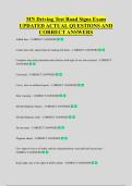 MN Driving Test Road Signs Exam &NewLine;UPDATED ACTUAL QUESTIONS AND &NewLine;CORRECT ANSWERS