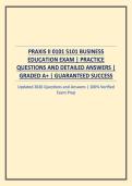 PRAXIS II 0101 5101 BUSINESS EDUCATION EXAM &vert; PRACTICE QUESTIONS AND DETAILED ANSWERS