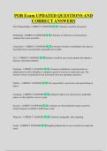 POB Exam UPDATED QUESTIONS AND &NewLine;CORRECT ANSWERS