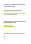 Hematology&sol;Anemia FNP Exam Questions and Answers&vert; Latest Update
