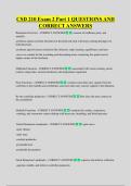 CSD 210 Exam 2 Part 1 QUESTIONS AND &NewLine;CORRECT ANSWERS