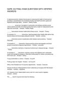 NURS 104 FINAL EXAM QUESTIONS WITH VERIFIED ANSWERS