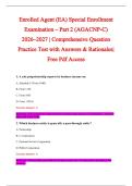 Enrolled Agent &lpar;EA&rpar; Special Enrollment &NewLine;Examination &ndash; Part 2 &lpar;AGACNP-C&rpar; &NewLine;2026&ndash;2027 &vert; Comprehensive Question &NewLine;Practice Test with Answers & Rationales&vert; &NewLine;Free Pdf Access