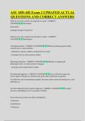 ASU SHS 402 Exam 2 UPDATED ACTUAL &NewLine;QUESTIONS AND CORRECT ANSWERS