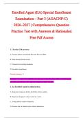 Enrolled Agent &lpar;EA&rpar; Special Enrollment &NewLine;Examination &ndash; Part 3 &lpar;AGACNP-C&rpar; &NewLine;2026&ndash;2027 &vert; Comprehensive Question &NewLine;Practice Test with Answers & Rationales&vert; &NewLine;Free Pdf Access