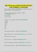 SHS 250 Exam 3 UPDATED QUESTIONS &NewLine;AND CORRECT ANSWERS