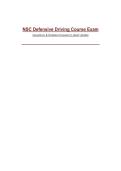 NSC Defensive Driving Course Exam&NewLine;Questions & Detailed Answers&vert; Latest Update&NewLine;