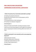 PMH-C PRACTICE EXAM&colon; 200 QUESTIONS&NewLine;COMPREHENSIVE REVIEW FOR PMH-C CERTIFICATION&NewLine;