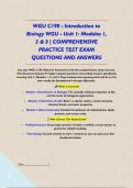 WGU C190 - Introduction to Biology WGU - Unit 1&colon; Modules 1&comma; 2 & 3 &vert; COMPREHENSIVE PRACTICE TEST EXAM QUESTIONS AND ANSWERS &NewLine;