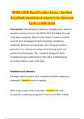 HFMA CRCR Final Practice Exam &ndash;Verified Test Bank Questions & Answers For Revenue Cycle Certification&vert;&vert; 100&percnt; Correct Score&comma; 2026 Updated&period;