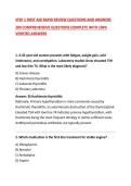 STEP 1 FIRST AID RAPID REVIEW QUESTIONS AND ANSWERS&NewLine;200 COMPREHENSIVE QUESTIONS COMPLETE WITH 100&percnt; VERIFIED ANSWERS&NewLine;