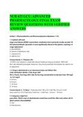 NUR 635 GCU&colon; ADVANCED PHARMACOLOGY FINAL EXAM REVIEW QUESTIONS WITH VERIFIED ANSWERS&NewLine;