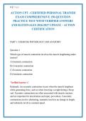 ACTION CPT - CERTIFIED PERSONAL TRAINER &NewLine;EXAM COMPREHENSIVE 150-QUESTION &NewLine;PRACTICE TEST WITH VERIFIED ANSWERS &NewLine;AND RATIONALES 2026&sol;2027 UPDATE &ndash; ACTION &NewLine;CERTIFICATION 