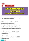 DCF Child Abuse and Neglect &lpar;CAAN&rpar; Exam&colon; Questions with Verified Answers