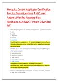 Mosquito Control Applicator Certification &NewLine;Practice Exam Questions And Correct &NewLine;Answers &lpar;Verified Answers&rpar; Plus &NewLine;Rationales 2026 Q&A &vert; Instant Download &NewLine;Pdf 