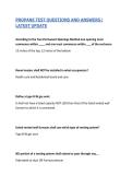 PROPANE TEST QUESTIONS AND ANSWERS&vert; LATEST UPDATE