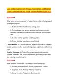 Lean Six Sigma Green Belt Process Improvement Certification &NewLine;Exam &vert; Complete Practice Test & Verified Answers 2026&sol;2027 