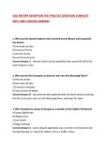 UGA HISTORY EXEMPTION TEST PRACTICE QUESTIONS COMPLETE WITH 100&percnt; VERIFIED ANSWERS