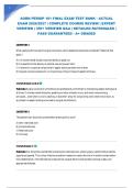 AORN PERIOP 101 FINAL EXAM TEST BANK ACTUAL EXAM 2026&sol;2027 &vert; COMPLETE COURSE REVIEW &vert; EXPERT VERIFIED &vert; 350&plus; VERIFIED Q&A &vert; Detailed Rationales &vert; Pass Guaranteed - A&plus; Graded