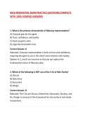 RECA RESIDENTIAL EXAM PRACTICE QUESTIONS COMPLETE WITH 100&percnt; VERIFIED ANSWERS