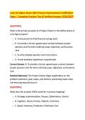 Lean Six Sigma Green Belt Process Improvement Certification &NewLine;Exam &vert; Complete Practice Test & Verified Answers 2026&sol;2027 