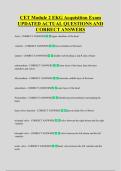 CET Module 2 EKG Acquisition Exam &NewLine;UPDATED ACTUAL QUESTIONS AND &NewLine;CORRECT ANSWERS