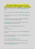 NHA EKG Module 2 Exam ACTUAL &NewLine;QUESTIONS AND CORRECT ANSWERS