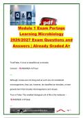 BIOL 271 Microbiology Module 1 Exam 2026&sol;2027 &vert; 18 Questions & Answers &ndash; Cells&comma; Macromolecules&comma; DNA&sol;RNA&comma; Bacteria & Organelles &vert; Portage Learning