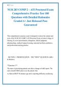 NUR 283 COMP 2 &ndash; ATI Proctored Exam &NewLine;Comprehensive Practice Test 180 &NewLine;Questions with Detailed Rationales &NewLine;Graded A&plus; Just Released Pass &NewLine;Guaranteed