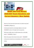 NEIEP 200 Final Review 2026&sol;2027 &vert; 70 Questions & Answers &ndash; Wire Rope&comma; Governors&comma; Safeties&comma; Rails & Elevator Installation &vert; NEIEP