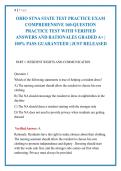 OHIO STNA STATE TEST PRACTICE EXAM &NewLine;COMPREHENSIVE 160-QUESTION &NewLine;PRACTICE TEST WITH VERIFIED &NewLine;ANSWERS AND RATIONALES GRADED A&plus; &vert; &NewLine;100&percnt; PASS GUARANTEED &vert; JUST RELEASED