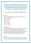 OPENSTAX MICROBIOLOGY TEST BANK 2027 &NewLine;COMPREHENSIVE QUESTION PRACTICE EXAM &NewLine;WITH VERIFIED ANSWERS AND RATIONALES &NewLine;CHAPTERS 1-26 COVERED JUST RELEASED