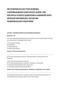 RN PHARMACOLOGY FOR NURSING &NewLine;COMPREHENSIVE EXAM STUDY GUIDE &vert; 200 &NewLine;MULTIPLE-CHOICE QUESTIONS & ANSWERS WITH &NewLine;DETAILED RATIONALES &vert; NCLEX-RN &NewLine;PHARMACOLOGY EXAM PREP