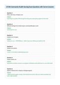 ATI RN Community Health Nursing Exam Questions with Correct Answers