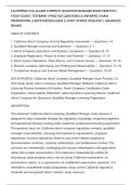 CALIFORNIA &lpar;CA&rpar; ALARM COMPANY QUALIFIED MANAGER EXAM PRACTICE &vert;&NewLine;STUDY GUIDE &vert; TESTBANK &vert; PRACTICE QUESTIONS & ANSWERS &vert; EXAM&NewLine;PREPARATION &vert; CERTIFICATION EXAM &vert; LATEST UPDATE 2026&sol;2027 &vert; ADVANCED&NewLine;REVIEW