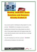 Roofing Home Inspection Exam 2026&sol;2027 &vert; 170&plus; Questions & Answers &ndash; Roof Inspection&comma; Asphalt Shingles&comma; Ice Dams&comma; Slate&comma; Clay&comma; Concrete & Metal Roofing