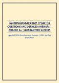 CARDIOVASCULAR EXAM &vert; PRACTICE QUESTIONS AND DETAILED ANSWERS