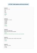 ATI TEAS 7 Math Questions with Correct Answers