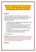 NUR 283&colon; Transition to RN Competencies &ndash; Comp 1-3 Exam Questions and Answers with Rationale Latest Edition 2026&sol;2027