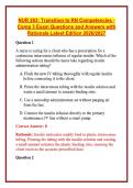 NUR 283&colon; Transition to RN Competencies - Comp 3 Exam Questions and Answers with Rationale Latest Edition 2026&sol;2027