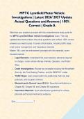 MPTC Lynnfield Motor Vehicle Investigations &vert; Latest 2026&sol; 2027 Update Actual Questions and Answers &vert; 100&percnt; Correct &vert; Grade A&NewLine;&NewLine;