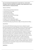 NSG 5240 ADVANCED PHARMACOLOGY EXAM PRACTICE &vert; STUDY GUIDE &vert;&NewLine;TESTBANK &vert; PRACTICE QUESTIONS & ANSWERS &vert; EXAM PREPARATION &vert; LATEST&NewLine;UPDATE 2026&sol;2027 &vert; ADVANCED REVIEW