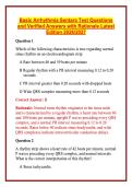 Basic Arrhythmia Sentara Test Questions and Verified Answers with Rationale Latest Edition 2026&sol;2027 