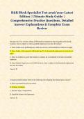 H&R Block Specialist Test 2026&sol;2027 Latest &NewLine;Edition &vert; Ultimate Study Guide &vert; &NewLine;Comprehensive Practice Questions&comma; Detailed &NewLine;Answer Explanations & Complete Exam &NewLine;Review 