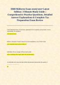 HRB Midterm Exam 2026&sol;2027 Latest &NewLine;Edition &vert; Ultimate Study Guide &vert; &NewLine;Comprehensive Practice Questions&comma; Detailed &NewLine;Answer Explanations & Complete Tax &NewLine;Preparation Exam Review