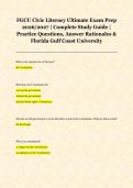 FGCU Civic Literacy Ultimate Exam Prep &NewLine;2026&sol;2027 &vert; Complete Study Guide &vert; &NewLine;Practice Questions&comma; Answer Rationales & &NewLine;Florida Gulf Coast University 
