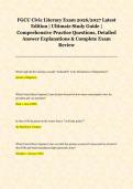 FGCU Civic Literacy Exam 2026&sol;2027 Latest &NewLine;Edition &vert; Ultimate Study Guide &vert; &NewLine;Comprehensive Practice Questions&comma; Detailed &NewLine;Answer Explanations & Complete Exam &NewLine;Review